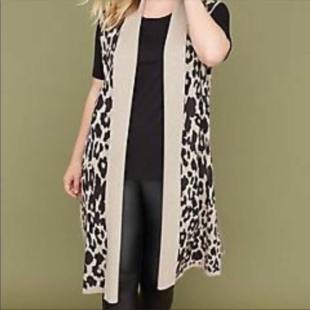Leopard Print Sweater Vest